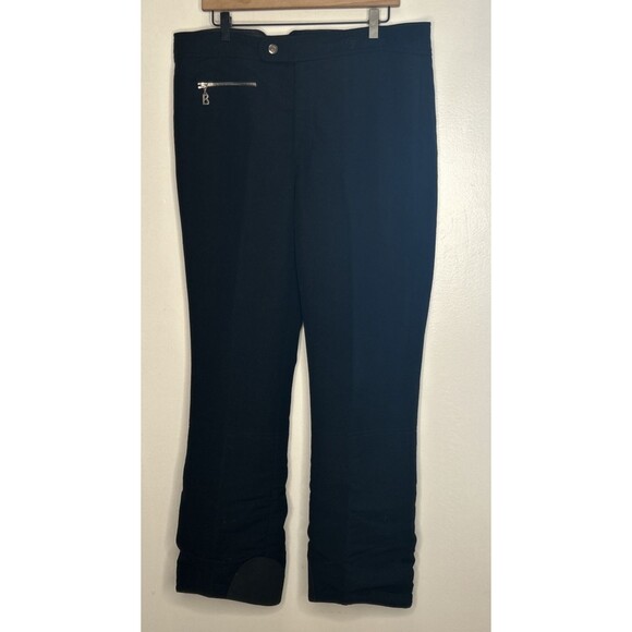 Bogner Women's Softshell Ski Pants Size 40 Black Ankle Zip Polyamide Lycra - Picture 1 of 7